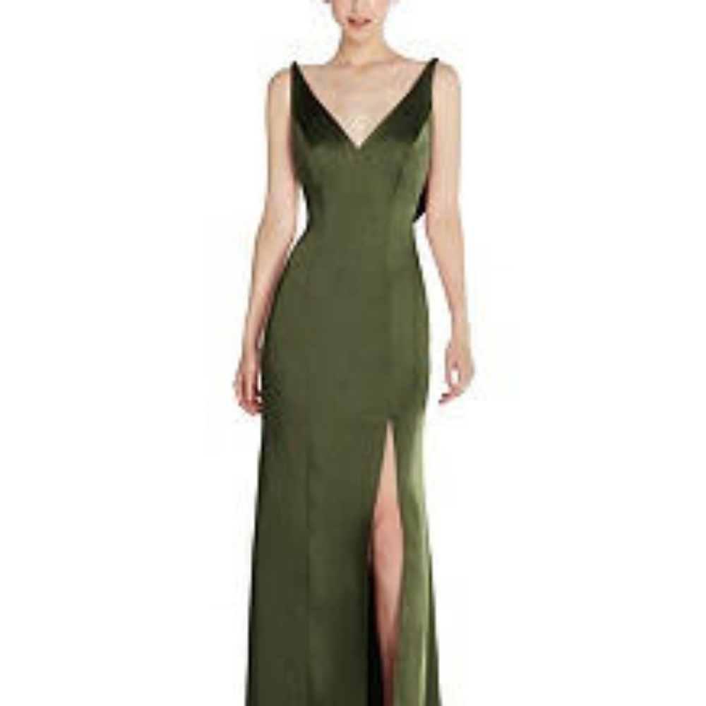 Olive green gown